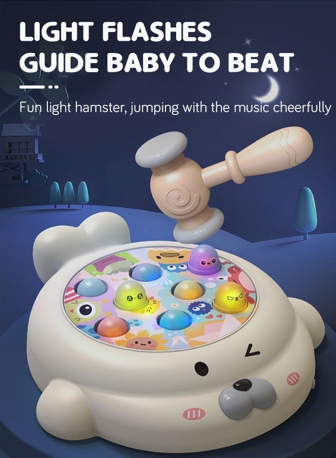 GROIC Interactive Whack-a-Mole Game, Hammering and Tapping Toy with 2 Hammers, Glowing Music Interactive Tapping Toy, Early Childhood Development Toy, Interactive Educational Toy - Image 3