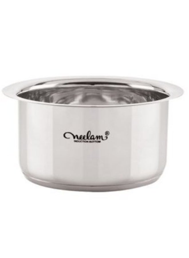 Neelam Stainless Steel 15 18G Round Bottom Tope, 3650 ml, Silver - Image 1