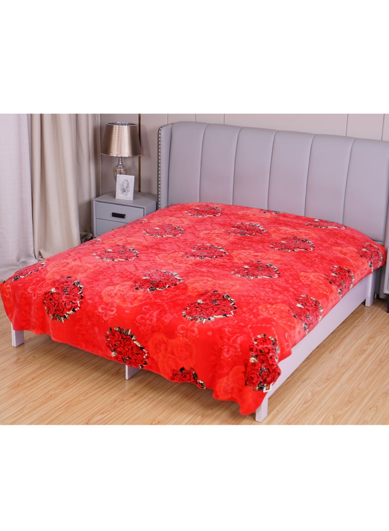 ستارجولد بطانية سحابية فاخرة من طبقة واحدة بتصميم منفصل على الجانبين 100e Design 100% Polyester SPUN YARN Obtained from Virgin Polyester Which is Suitable for winter and Rainy Season 220X240CM 11LBS% بوليستر سبن غزل تم الحصول عليها من البوليستر البكر وهو مناسب للشتاء وموسم الأمطار 220 × 240 سم 11 رطل - Image 1