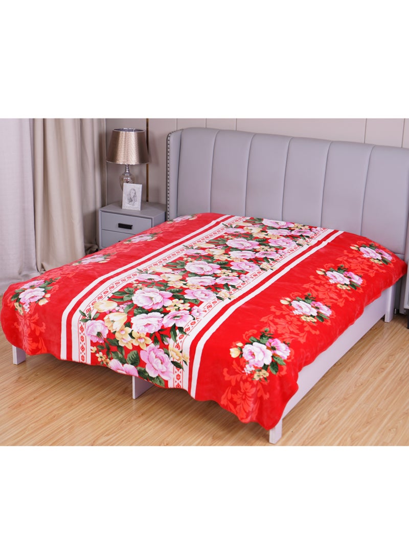 ستارجولد بطانية سحابية فاخرة من طبقة واحدة بتصميم منفصل على الجانبين 100e Design 100% Polyester SPUN YARN Obtained from Virgin Polyester Which is Suitable for winter and Rainy Season 220X240CM 11LBS% بوليستر سبن غزل تم الحصول عليها من البوليستر البكر وهو مناسب للشتاء وموسم الأمطار 220 × 240 سم 11 رطل - Image 2