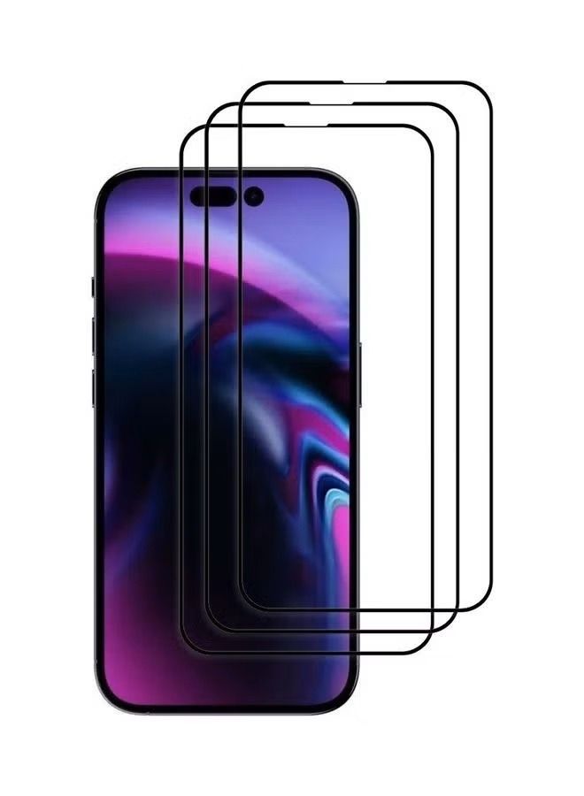 MOG 3 PACK Designed for iPhone 14 PRO Screen Protector Tempered Glass, Friendly Ultra Resistant - Image 1