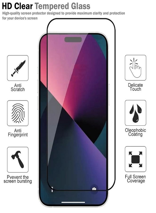 MOG 3 PACK Designed for iPhone 14 PRO Screen Protector Tempered Glass, Friendly Ultra Resistant - Image 2