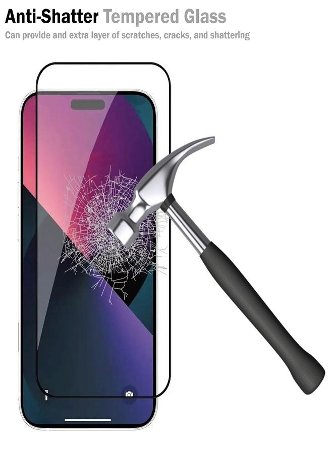 MOG 3 PACK Designed for iPhone 14 PRO Screen Protector Tempered Glass, Friendly Ultra Resistant - Image 3
