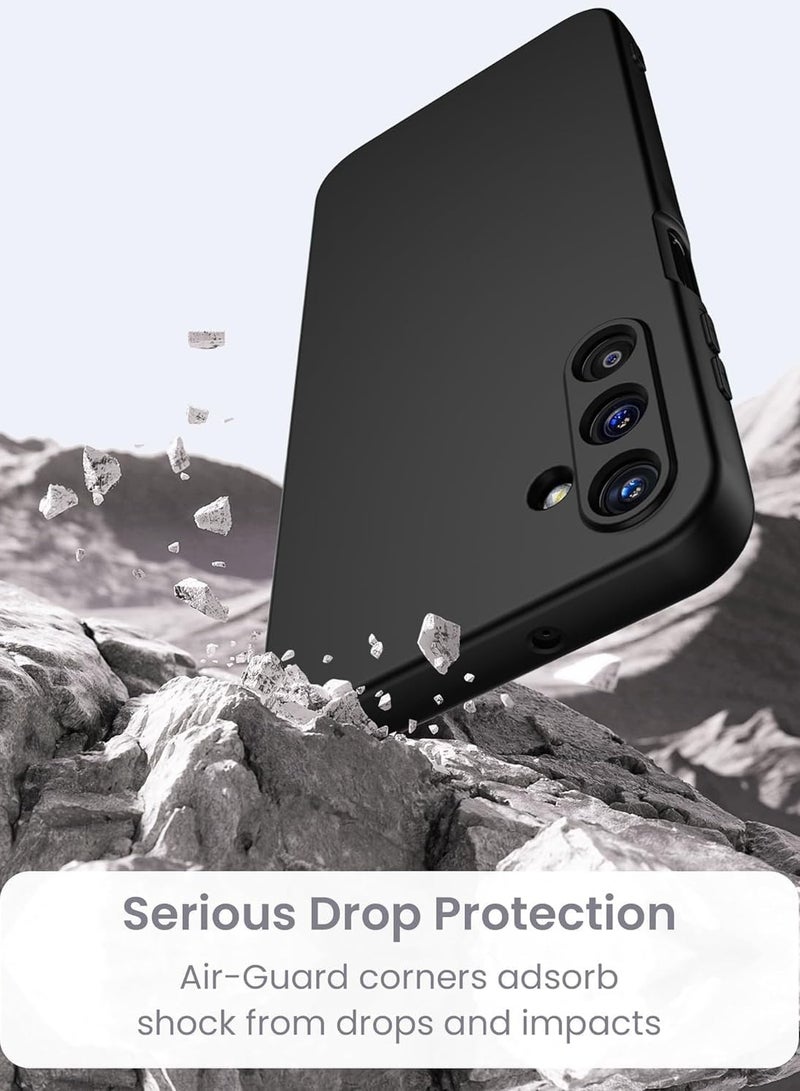 ELTRAZONE Samsung Galaxy A35 5G Case with 2X Screen Protectors | Soft Anti-Scratch Microfiber Lining, Ultra Slim Liquid Silicone Protective Case (Black) - Image 5