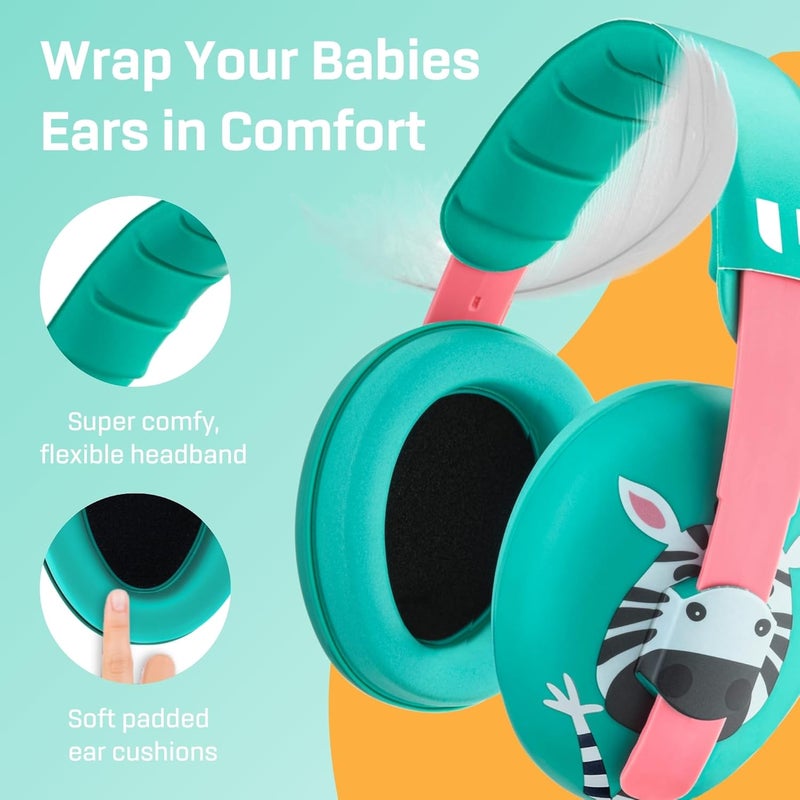Vanderfields Baby Ear Protection Toddler - Baby Ear Muffs Noise Protection Infant - 21dB NRR - Age 3 Months / 2 Years - Image 3