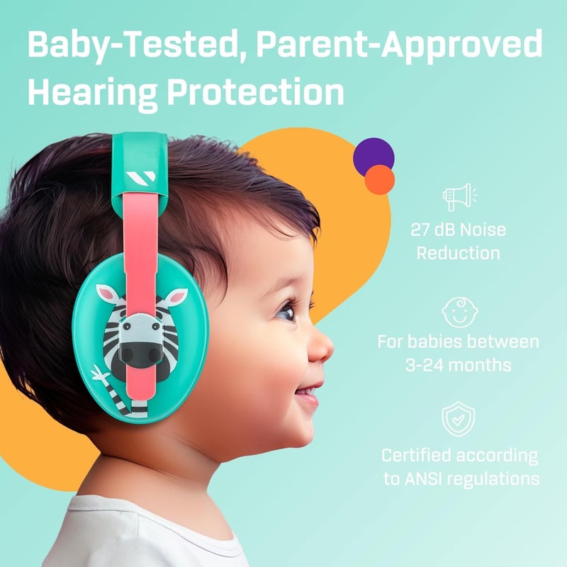 Vanderfields Baby Ear Protection Toddler - Baby Ear Muffs Noise Protection Infant - 21dB NRR - Age 3 Months / 2 Years - Image 2