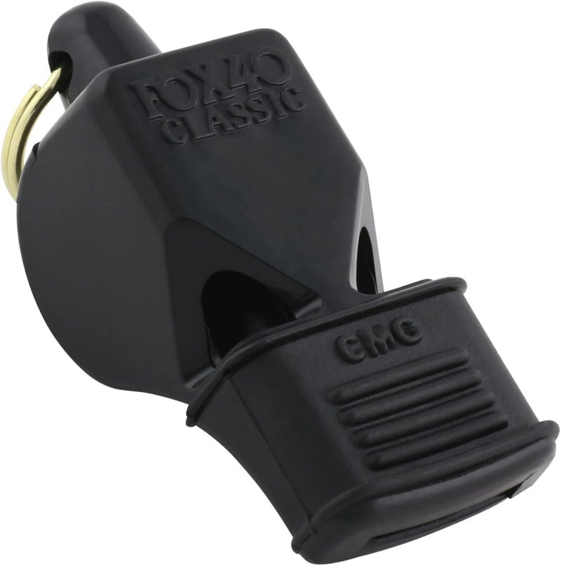 Fox 40 CMG Whistle with Cushioned Mouth Grip Black