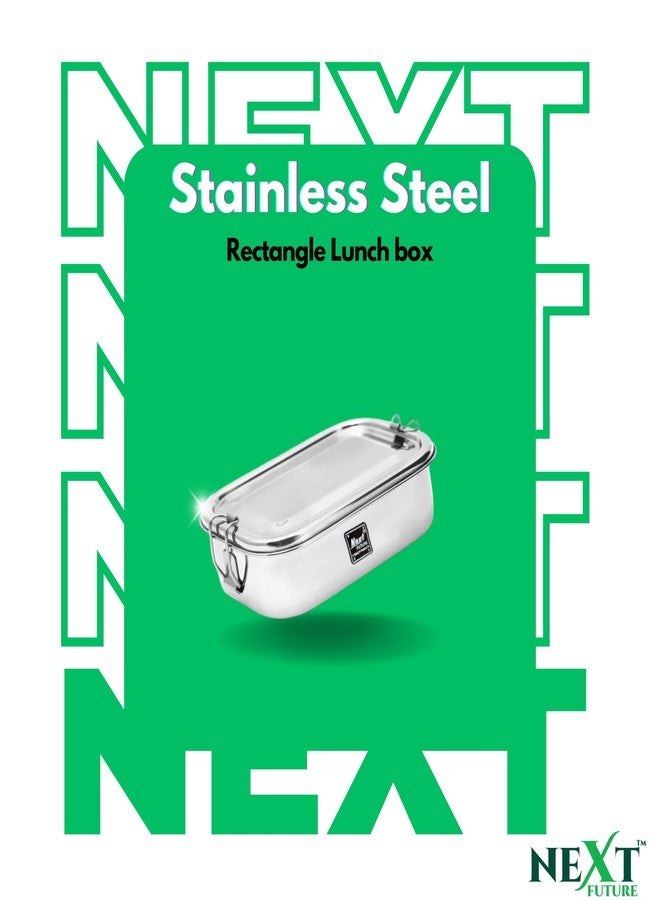 Next Future Stainless Steel Tiffin Box for Kids | Stainless Steel Lunch Box for Kids & Office | Steel Seperator Plate & Locking Clip | Kids Friendly Lid (Small), 450 ml - Image 5