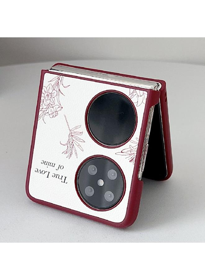 Zaboon Case For Huawei P50 Pocket Sketch Flower Pattern Phone Case - Image 3