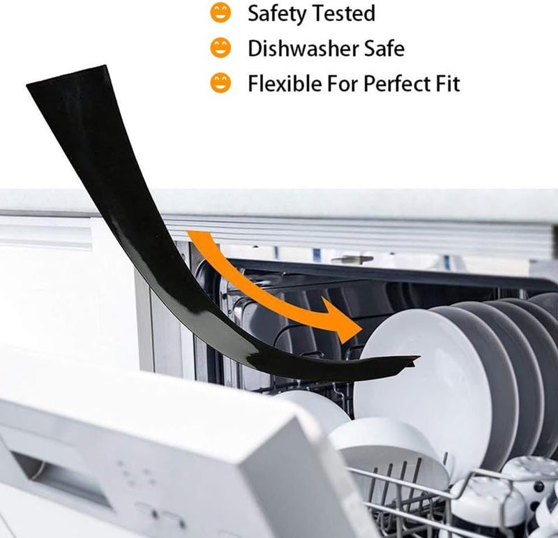 FLSEPAMB Stove Gap Covers Kitchen Counter Gap Covers (25 Inch, 2 Pack) Heat Resistant Oven Gap Filler Seals Gaps Between Stovetop and Counter, Easy to Clean, Black - Image 3