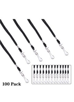 SYOSI 100 Pack ID Black Lanyards Safety Badge Lanyard 36" with Swivel Hook Durable Nylon Office Lanyard Office and Business Card Lanyards for Students Professionals with ID Cards Badges and Keys  - Image 3