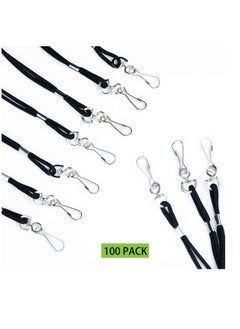 SYOSI 100 Pack ID Black Lanyards Safety Badge Lanyard 36" with Swivel Hook Durable Nylon Office Lanyard Office and Business Card Lanyards for Students Professionals with ID Cards Badges and Keys  - Image 4