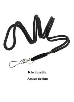 SYOSI 100 Pack ID Black Lanyards Safety Badge Lanyard 36" with Swivel Hook Durable Nylon Office Lanyard Office and Business Card Lanyards for Students Professionals with ID Cards Badges and Keys  - Image 2