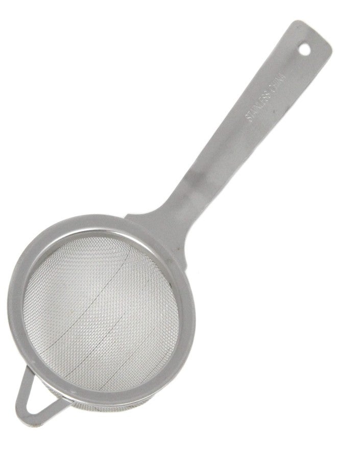 Chef Craft Select Mini Strainer, 6.75 inches tall 2.5 inch diameter, Stainless Steel - Image 1