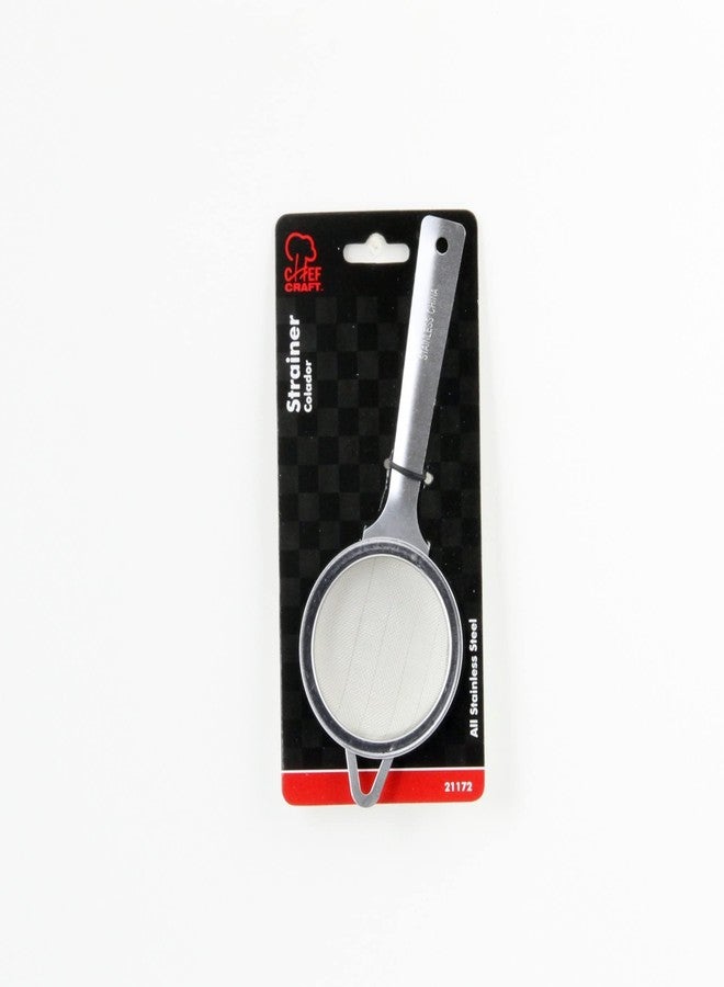 Chef Craft Select Mini Strainer, 6.75 inches tall 2.5 inch diameter, Stainless Steel - Image 3