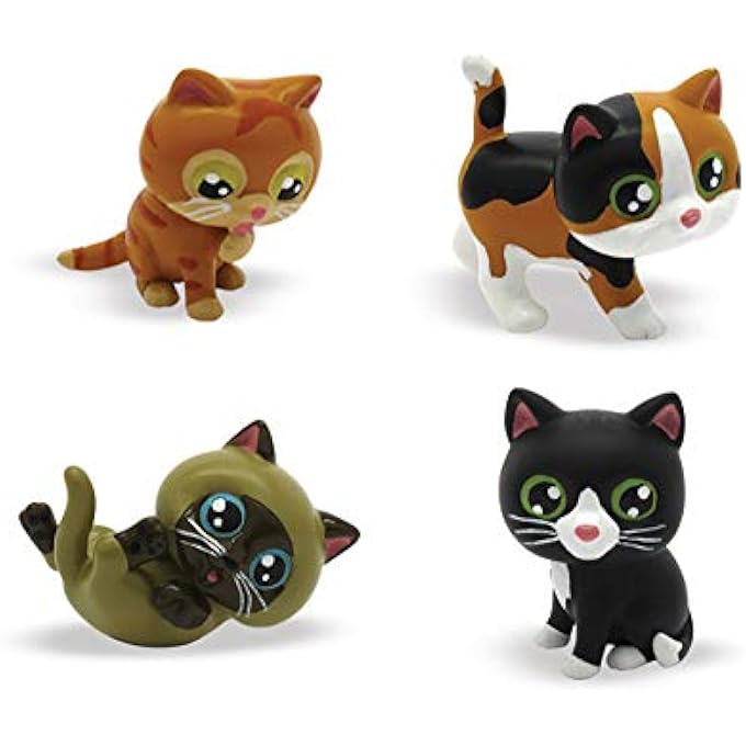 بهدال القطط 9782764359280 كتاب من الورق المقوى مع 12 صفحة 4 تماثيل ولوحة ألعاب متعددة الألوان - Image 4