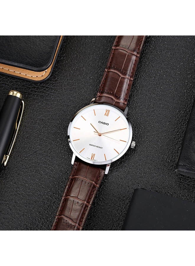 كاسيو ساعة يد من جلد بعقارب MTP-VT01L-7B2UDF - Image 2