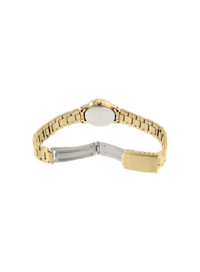 كاسيو Women's Gold ion plated Analog Watch LTP-V002G-7B2UDF - 25 mm