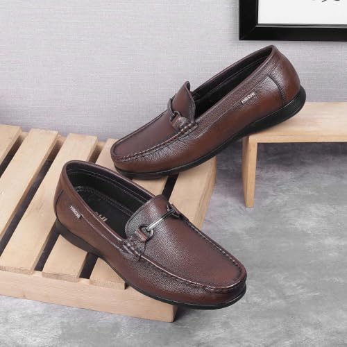 Mochi Men Brown Faux Leather Casual Loafer Shoes UK/7 EU/41 (19-437) - Image 3