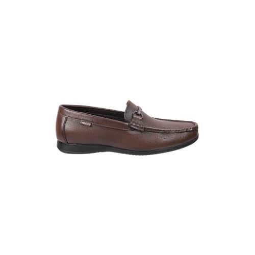 Mochi Men Brown Faux Leather Casual Loafer Shoes UK/7 EU/41 (19-437) - Image 5