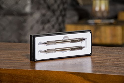 Zebra Pen M/F 701 Stainless Steel Mechanical Pencil and Ballpoint Pen Set, 0.7mm HB Lead and 0.8mm Black Ink, 2-Count Gift Set, (Case of 8 packs, 16 Count Total) - Image 4