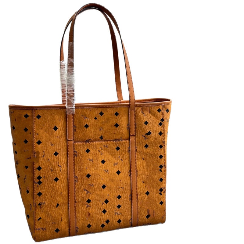 M Women's Leather Tote Bag, Large Capacity, Zip Closure - Image 5