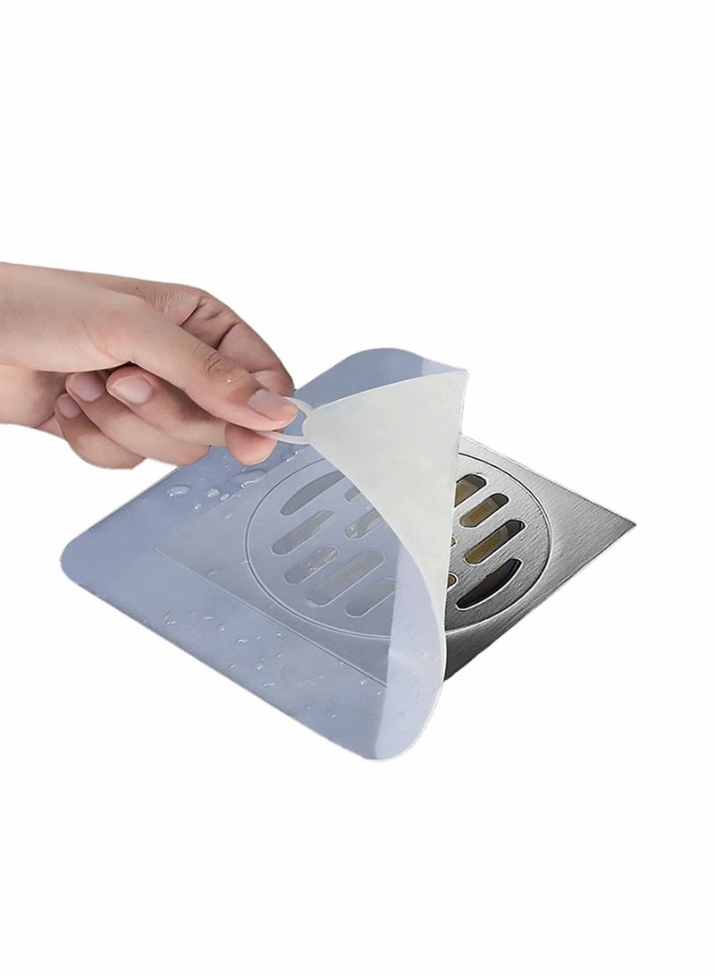Silicone Drain Cover White 8 in 20cm 2 Pcs Tub Stopper Floor Anti Odor Mat for Shower Cockroach Deodorizing Kitchen Seal Laundry Toilet and Else - Image 1