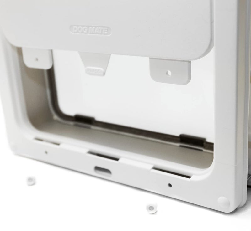Dog Mate Lockable Large Dog Door (216) - Flap for Large Dogs and Cats, for UPVC, Wall and Wood, Securely Designed for Your Pets, White - Image 4