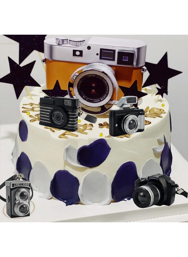 Bbiamsleep 4 Pcs Miniature Camera 1:4 Scale Mini Slr Camera Prop Mini Camera Ornament Vintage Camera Model Digital Slr Camera Mini Decoration Accessories Photography Props  - Image 5