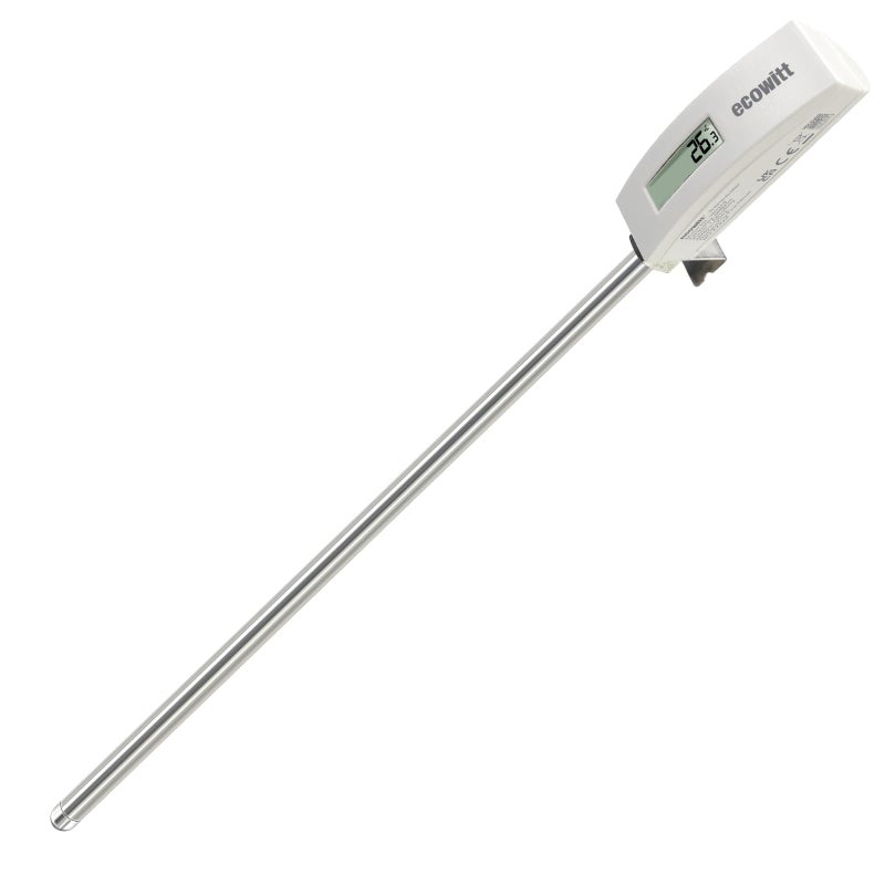 ECOWITT WN34BS Soil Temperature Sensor, Waterproof Soil Tester Digital with LCD Display, 11.8 inch Temperature Probe Sensor for Garden, Farm, Lawn, Indoor and Outdoor Use - Image 1