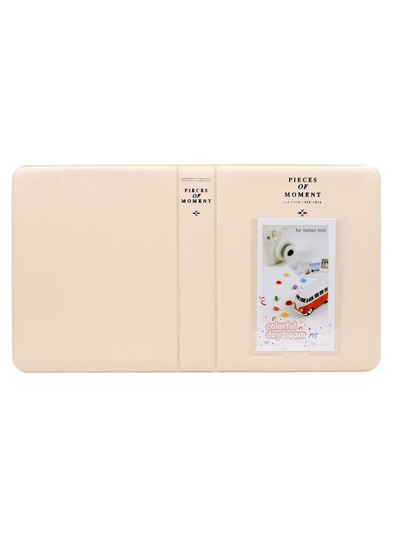 ZIKKON ZIKKON 64 Pockets Photo Album for Fujifilm Instax Mini 12 11 9 8 40 99 Evo Liplay 7S Instant CameraMini Link Printer Polaroid Snap Touch PIC300 Z2300 Mint Zip Instant Camera Printer Beige  - Image 3