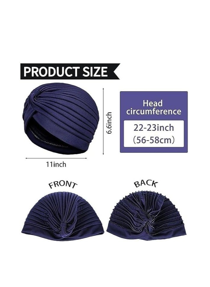 بيت الشاي 6 قطع قبعة عمامة إسلامية قبعات حجاب داخلية قبعات إسلامية قبعات الهند قبعات نسائية توربانت موجير - Image 2