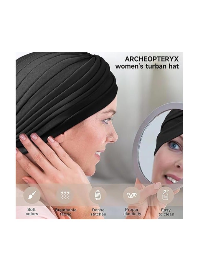 بيت الشاي 6 قطع قبعة عمامة إسلامية قبعات حجاب داخلية قبعات إسلامية قبعات الهند قبعات نسائية توربانت موجير - Image 4