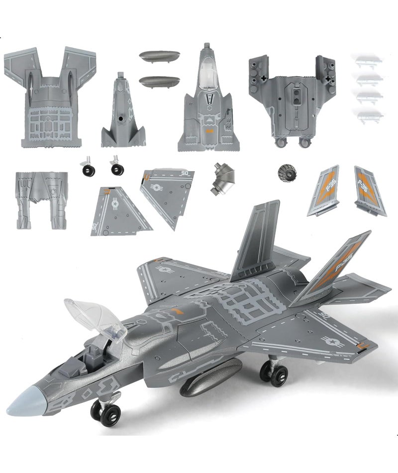 Vihaanta Fighter Jet Toy, Fighter Jet Model, Fighter Jet, 1:75 F-35 Stealth Fighter Model, Highly Detailed Collectible for Aviation Enthusiasts, for Home and Office Display - Image 1