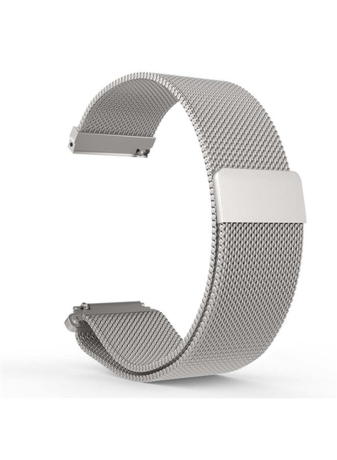 Replacement Strap 20mm Milanese Stainless Steel Replacement Watchband for Amazfit GTS / Amazfit GTS 2 Silver