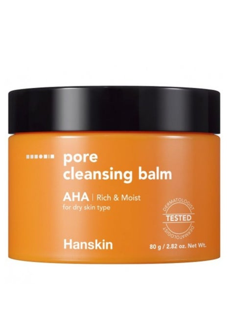 Hanskin Pore Cleansing Balm AHA Rich and Moist 80g