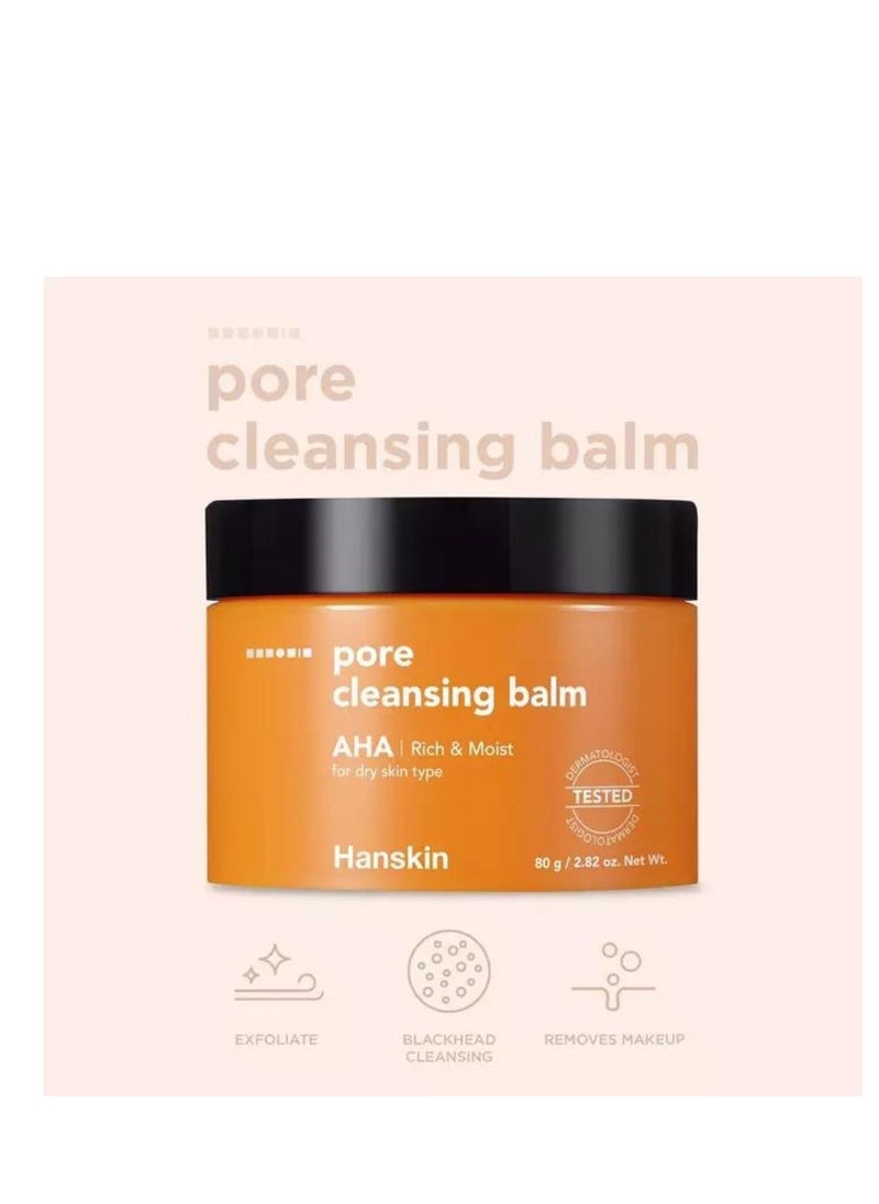 Hanskin Hanskin Pore Cleansing Balm AHA Rich and Moist 80g  - Image 2