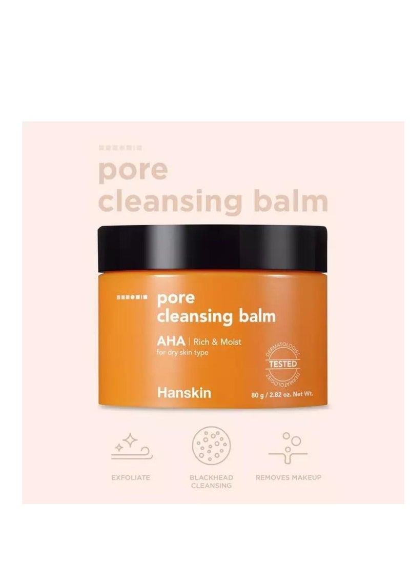 Hanskin Hanskin Pore Cleansing Balm AHA Rich and Moist 80g  - Image 4