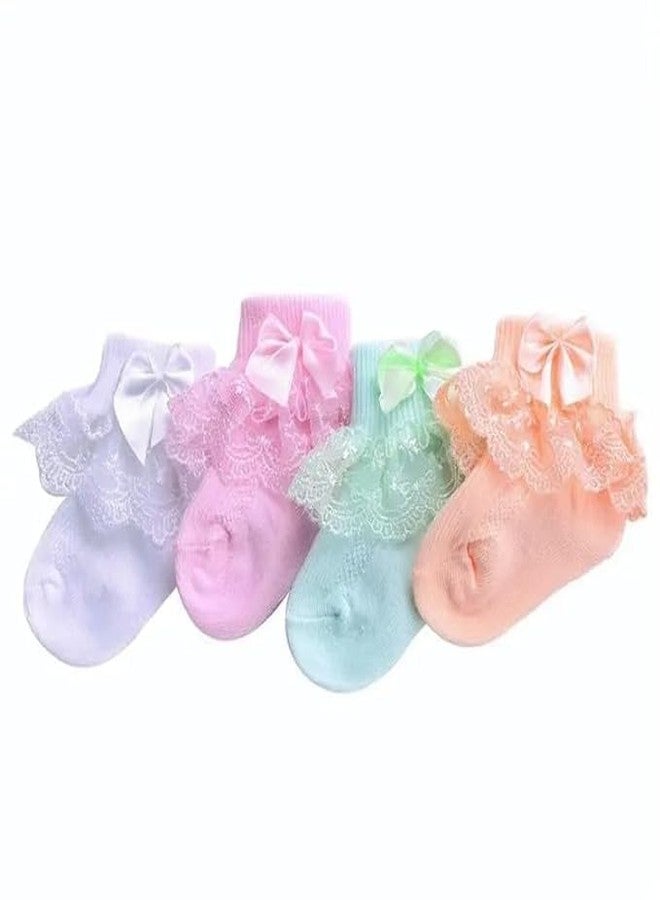 CUTEABLY Girl Frill Socks, Multicolour (6-12 Months) - Image 4