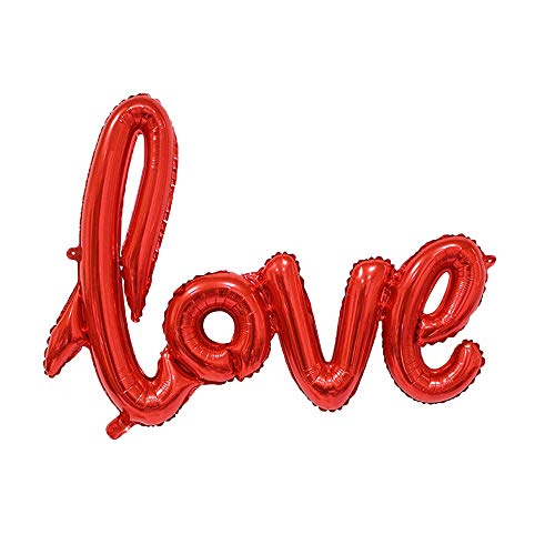 SOI Love Red Foil Balloon for Anniversary, Engagement, Valentine Couple Party Decoration (17 Inch) | Love Balloons For Decoration - Image 2