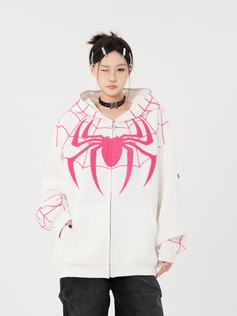 American Style Loose Cardigan Top 2025 Spring Thin High Street Spider-Man Sweater Women'S Loose All-Match Couple'S Trendy - Image 5
