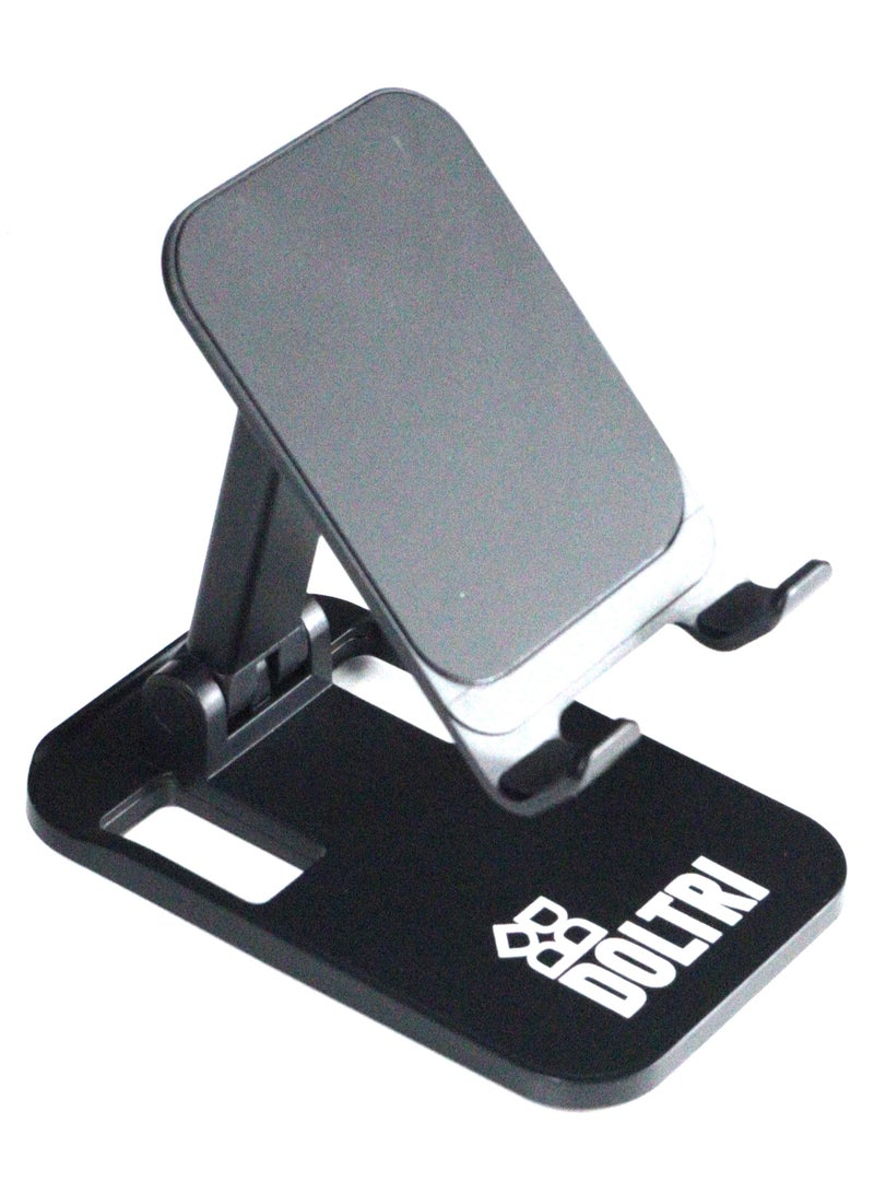 دولتري حامل الهاتف والكمبيوتر اللوحي القابل للطي (أسود) - Image 2