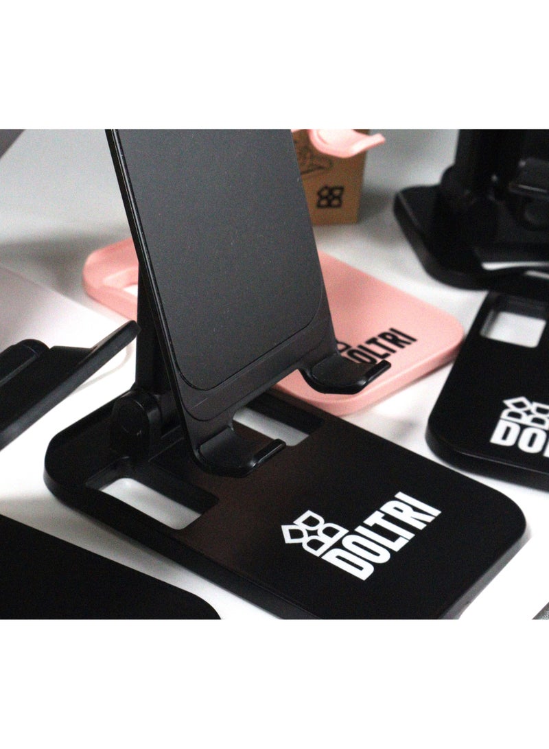 دولتري حامل الهاتف والكمبيوتر اللوحي القابل للطي (أسود) - Image 5