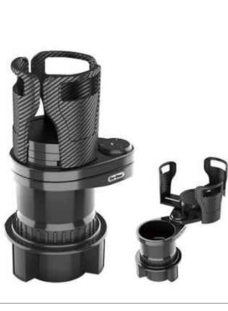 Go DESI Car Cup Holder Extender - 2 in 1 Automotive Multifunctional Drink Cup Holder Expander with Adjustable, Extra Car Cup Holder for Most Car Hold up to Snacks,Water Bottle, Coffee Cup, Beverage Bottles - Image 2