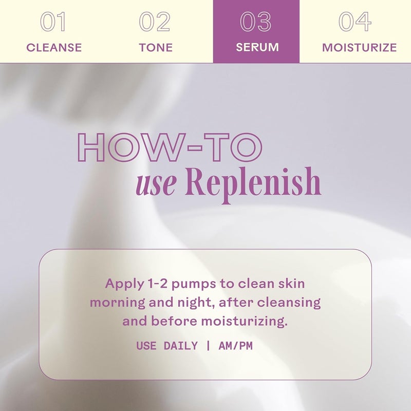 Three Ships Replenish Barrier Repair Serum with Ceramides Blueberry Oil Soothing Face Serum Supports Skin Barrier and Reduces Redness 1 floz - Image 4