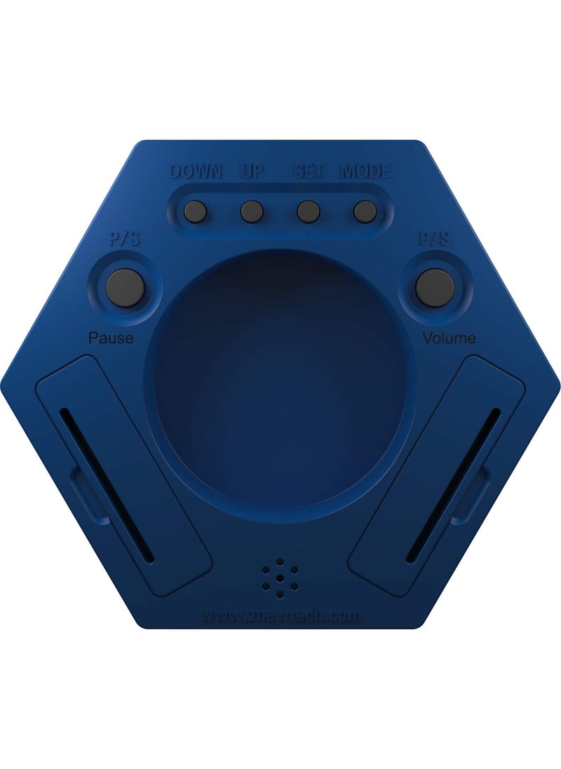 Znewtech Hexagon Rotating Productivity Timer with Clock, Pomodoro Timer with 5, 10, 15, 20, 30 Minute Presets, Timer for People with ADHD (Blue)  - Image 4