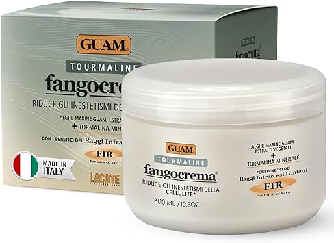 GUAM FIR Seaweed Mud Based Cellulite Cream for Women Reduce Imperfections Boost Circulation FangoCrema Tourmaline Algae Anti Cellulite Treatment 300ml Hot Reshaping Gel Skin Firming Cream - Image 1