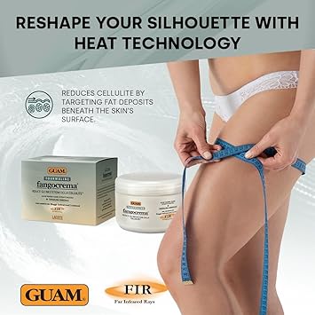 GUAM FIR Seaweed Mud Based Cellulite Cream for Women Reduce Imperfections Boost Circulation FangoCrema Tourmaline Algae Anti Cellulite Treatment 300ml Hot Reshaping Gel Skin Firming Cream - Image 2