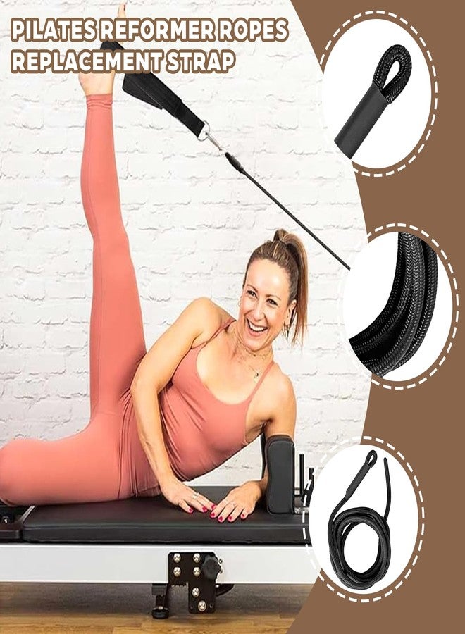 Dotshnk Pilates Reformer Pull Rope, 2Pcs Pilates Reformer Ropes Replacement Strap, Suitable for Home Gym Workout Studio use of Yoga Fitness Equipment, Pilates core Bed Accessory Yoga Strap - Image 3