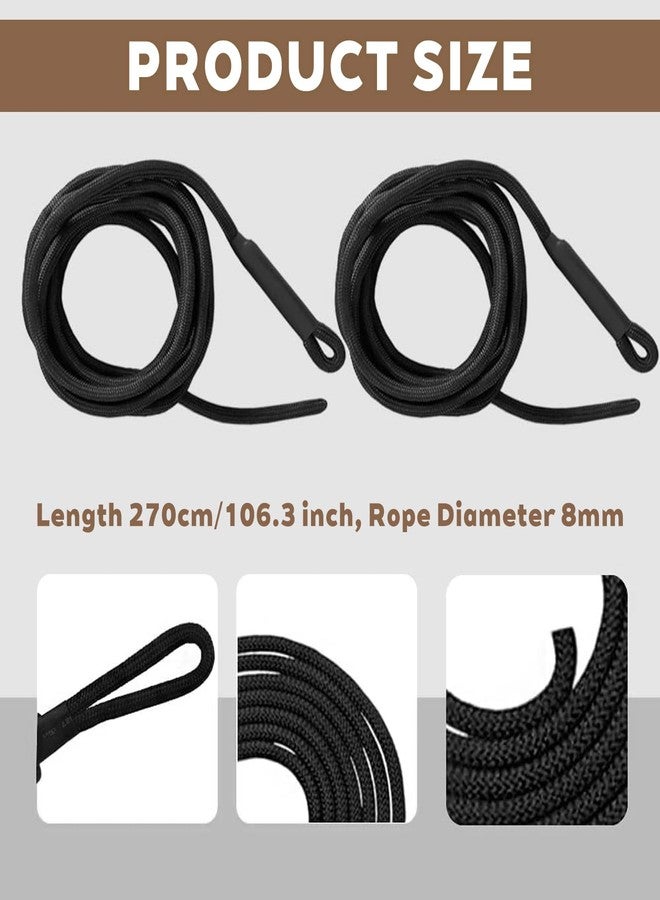 Dotshnk Pilates Reformer Pull Rope, 2Pcs Pilates Reformer Ropes Replacement Strap, Suitable for Home Gym Workout Studio use of Yoga Fitness Equipment, Pilates core Bed Accessory Yoga Strap - Image 2